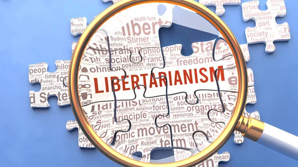Libertarianismen Undersöks Ingående Tillsammans Med Flera Viktiga Begrepp Och Idéer — Stockfoto