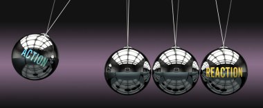 Eylem reaksiyona yol açar. Bir metafor, eylemin reaksiyon hareketini başlattığı ve ona enerji verdiği bir metafor. Etki ve tepki arasındaki neden ve sonuç ilişkisi.