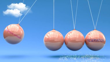 Çevresel sorumluluk korunmaya yol açar. Sebep ve sonuç ilişkisi.