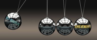 Kişisel disiplin başarılara yol açar. Sebep ve sonuç ilişkisi.