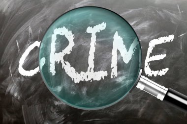 Suç - öğren, çalış ve incele. Suçu daha yakından inceliyorum. Tahtaya 