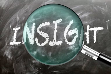 İçgörü - öğren, çalış ve incele. Kavrayışa daha yakından bakıyorum. Tahtaya 