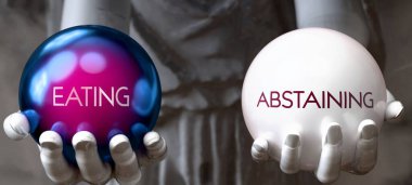 Yeme ya da çekimser kalma - iki seçenek arasında karar ver. Bir seçim sunan Yunan heykeli: yemek ya da çekimser kalmak, değerlerini tartmak. Artılarına ve eksilerine bakıyorum. Olasılıklar sunuluyor.