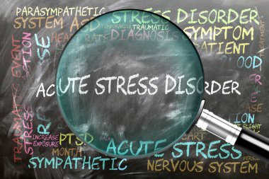 Akut Stres Bozukluğu inceleniyor, yakından inceleniyor. En önemli konu ve fikirler akut stres bozukluğuyla yakından ilişkilidir..