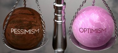 Karamsarlık ya da iyimserlik, iki seçeneği değerlendiriyor, mevcut seçenekler. İyimserlik ya da kötümserlik arasında seçim yapmak. İki farklı eylem biçimi.