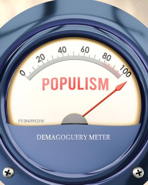Popülizm ve Demagoji Ölçeği tam ölçekte, çok yüksek bir popülizm gösteriyor, aşırı yüklenme, çok fazla. Maksimum değer, standartların ötesinde.. 