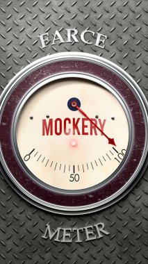 Alaycılık ve maskaralık tam ölçekte, çok yüksek seviyede alay gösteriliyor, aşırı yükleniyor, çok fazla. Maksimum değer, standartların ötesinde.. 