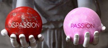 Tutku mu, hayal kırıklığı mı? İki seçenek arasında karar ver. Bir seçim sunan Yunan heykeli: tarafsızlık ya da tutku, değerlerini tartmak. Artılarına ve eksilerine bakıyorum. Olasılıklar sunuluyor.