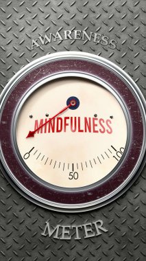 Mindfulness and Awareness that hits less than zero, showing an extremely low level of mindfulness, none of it, insufficient. Minimum value, below the norm. Lack of mindfulness. clipart