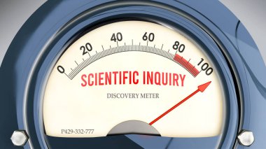 Bilimsel Araştırma ve Keşif Ölçeği tam ölçekte, çok yüksek düzeyde bilimsel araştırma gösteriyor, aşırı yükleniyor, çok fazla. Maksimum değer, standartların ötesinde.. 