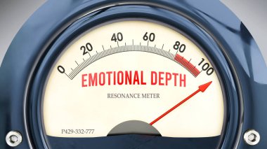 Duygusal Derinlik ve Rezonans Ölçeği tam ölçekte, çok yüksek seviyede duygusal derinlik gösteriyor, aşırı yüklenme, çok fazla. Maksimum değer, standartların ötesinde.. 