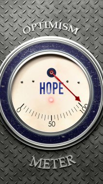 Umut ve iyimserlik tam ölçekte, çok yüksek bir umut seviyesi gösteriyor, aşırı yüklenme, çok fazla. Maksimum değer, standartların ötesinde.. 