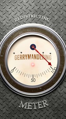 Gerrymanering ve yeniden düzenleme tam ölçekte, aşırı derecede yüksek düzeyde gerrymanlama gösteriyor, aşırı yükleme, çok fazla. Maksimum değer, standartların ötesinde.. 