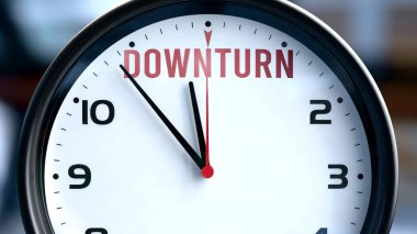 Aşağı dönüş neredeyse burada, kısa bir süre içinde - bir saat bir hatırlatma sembolize, daralma yakın, kısa bir süre içinde burada olacak.