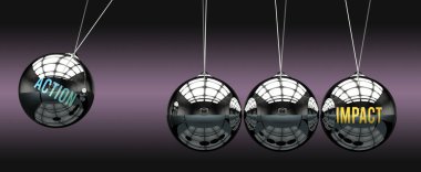 Eylem çarpışmaya yol açar. Etki hareketini başlatan ve ona enerji veren bir metafor. Eylem ve etki arasındaki neden ve sonuç ilişkisi.