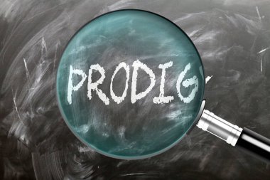 Dahi inceleniyor, inceleniyor ve araştırılıyor. Yakından bak. Araştırmanın, araştırmanın ve dehanın anlamını analiz etmenin sembolü.