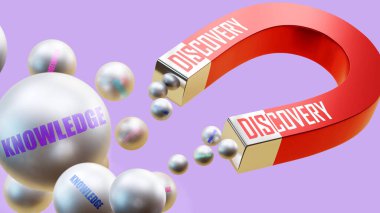 Bilgi 'yi getiren keşif. Bir mıknatıs metaforu ki bu metaforda bilginin birçok parçasını çeker. Keşif ve bilgi arasındaki neden ve sonuç ilişkisi.