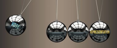 Oylama bizi temsil etmeye götürür. Oylamanın bir temsil hareketi başlattığı ve ona enerji verdiği bir metafor. Oy ve temsil arasındaki neden-sonuç ilişkisi.