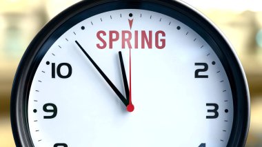 İlkbahar neredeyse burada, kısa bir süre sonra - bir saat, baharın yaklaştığını, kısa bir süre içinde burada olacağını hatırlatan bir şeyi simgeliyor..