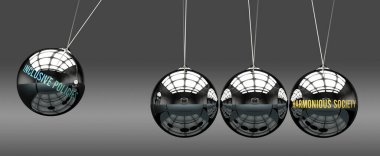 Ayrıcalıklı Politikalar Uyumlu Toplum 'a götürür. Uyumlu toplumun hareketini başlatan ve ona enerji veren politikaların yer aldığı bir metafor. Kapsayıcı politikalar ve uyumlu toplum arasındaki sebep-sonuç ilişkisi.