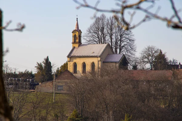 Gammal Kyrka Och Katedral Bakgrunden — Stockfoto