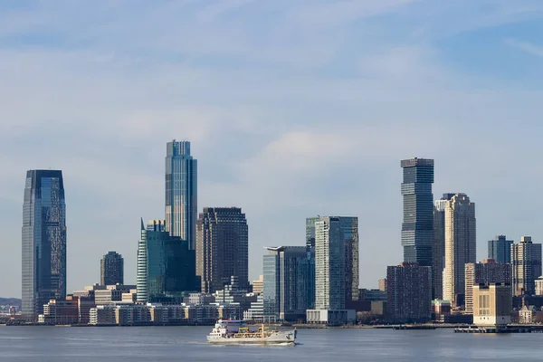 View Downtown Skyline River Manhattan — Stock Photo, Image