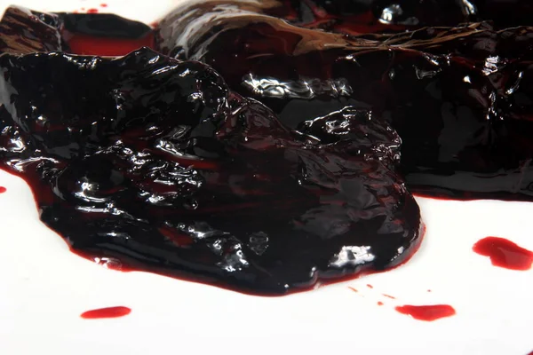 Sangre Cruda Cerdo Plato Ingredientes Para Pudín Sangre Salchichas Sangre —  Fotos de Stock