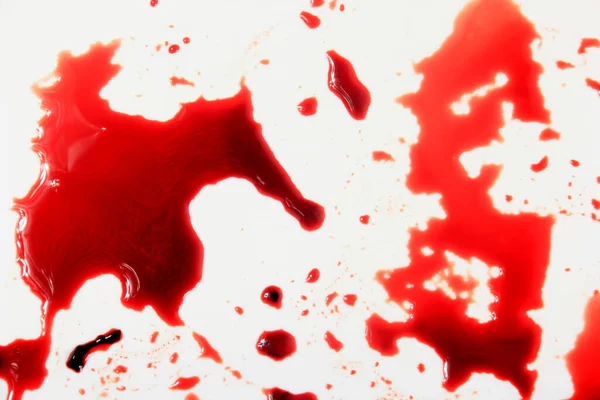 stock image Red Blood splashed isolated on white background