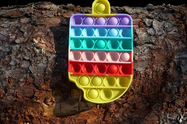 Красочные Антистрессовые Игрушки Фиджет Игрушечный Набор Pop Сенсорная Векторная Игрушка — стоковое фото