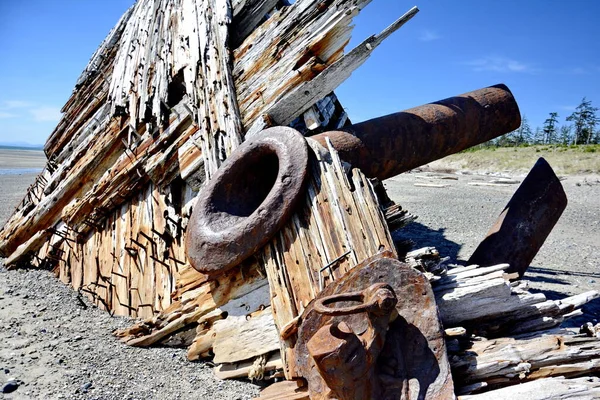 Pesuta Shipwrek Naikoon Fescial Park Haida Gwaii Британская Колумбия Канада — стоковое фото