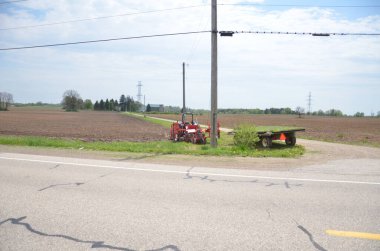 Kanada, Ontario 'daki Wilmot Township' de çiftlik arazisi. Bu tarım arazisi 2024 'te kamulaştırmanın etkisiyle tehdit edildi..