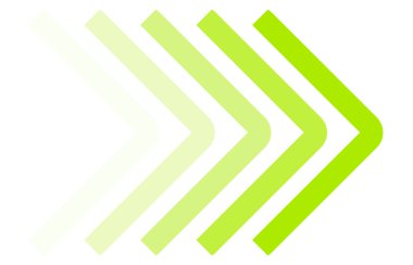 Arrow or waywiser banner with color transition green