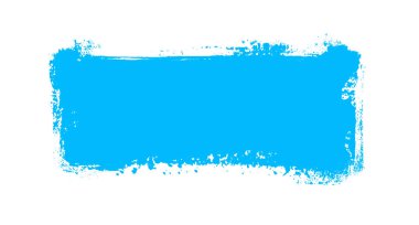 Dirty sketch of blue paintbrush drawing