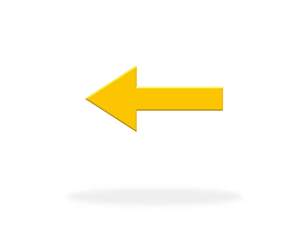Yellow arrow icon showing left or back