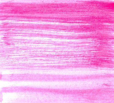 Pink watercolor texture made with paintbrush - Hand made background