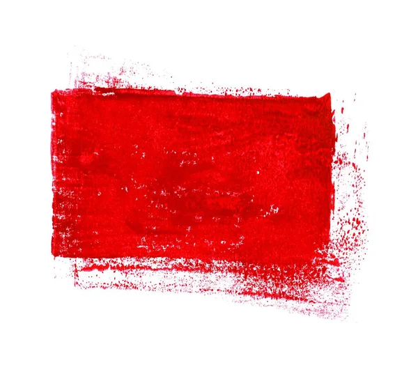 Very Dirty Red Paintbrush Banner Copyspace White Background — Stockfoto