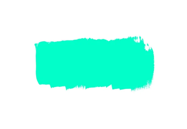 Grön Turkos Ram Med Pensel Färg Och Snut Utrymme — Stockfoto