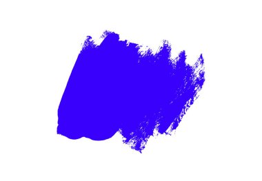 Hand painted dirty paintbrush texture with blue color