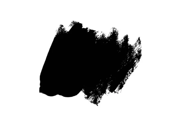 Hand Painted Dirty Paintbrush Texture Black Color — 스톡 사진