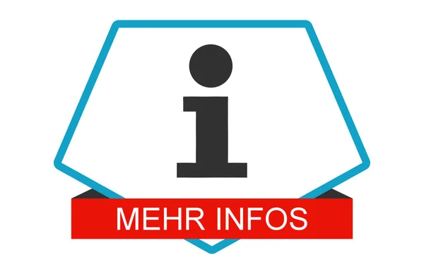 Mer Information Tyska Grå Och Röd Knapp För Webbplats — Stockfoto