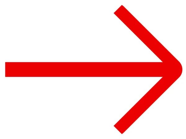 Jednoduchá Ikona Červené Šipky Ukazující Směr — Stock fotografie