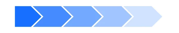 グラデーション青の色と5つの手順を持つ矢印バナー — ストック写真