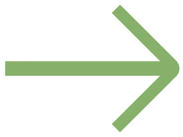 Semplice Icona Freccia Verde Che Mostra Direzione — Foto Stock