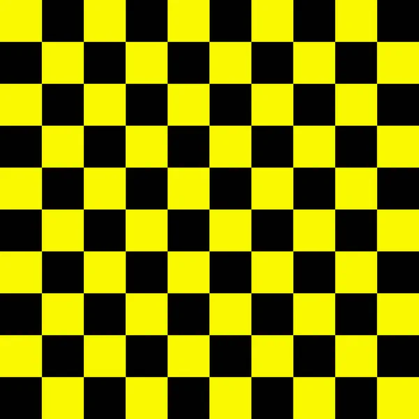 Απλό Μαύρο Και Κίτρινο Καρό Αδιάλειπτη Φόντο — Φωτογραφία Αρχείου