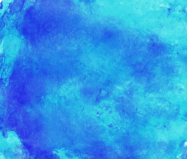 Texture Aquarelle Bleu Clair Turquoise Réalisée Pinceau — Photo