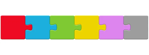 Empty Puzzle Button Colorful Pieces — Stock Photo, Image