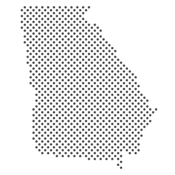 Dotted Map Van Amerikaanse Staat Georgia — Stockfoto