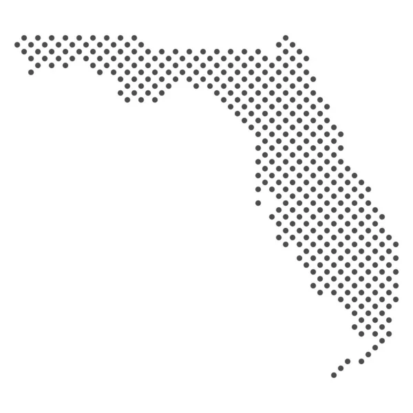 Tečkovaná Mapa Amerického Státu Florida — Stock fotografie