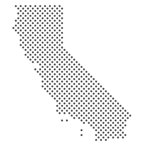 Tečkovaná Mapa Amerického Státu Kalifornie — Stock fotografie