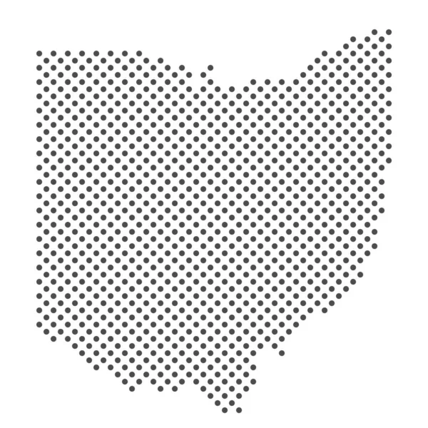 Punktierte Karte Des Amerikanischen Bundesstaates Ohio — Stockfoto